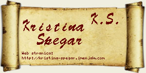 Kristina Špegar vizit kartica